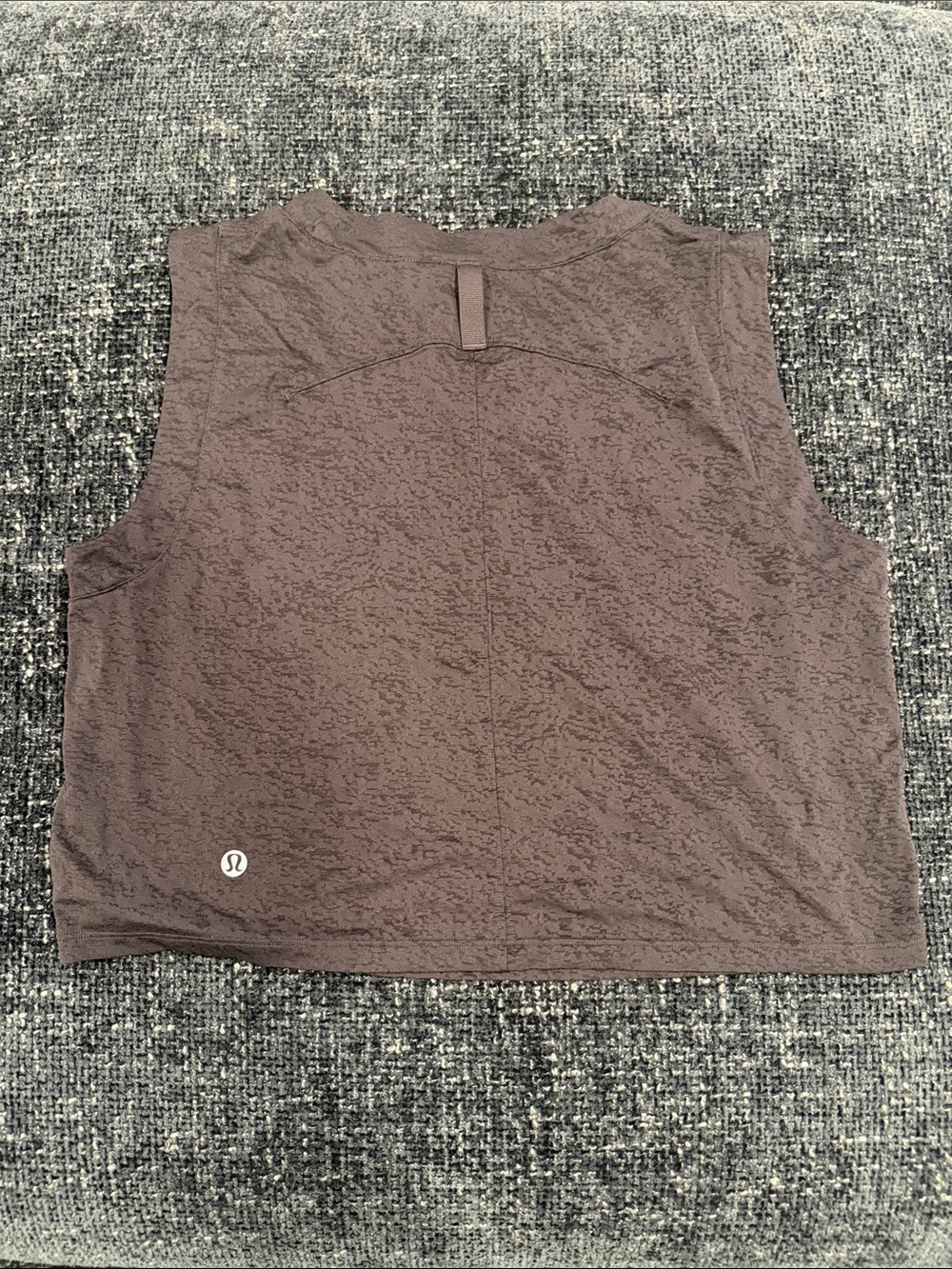 lululemon athletica Sleeveless Textured Crop Top - Charcoal Gray size 4 - Picture 3 of 3
